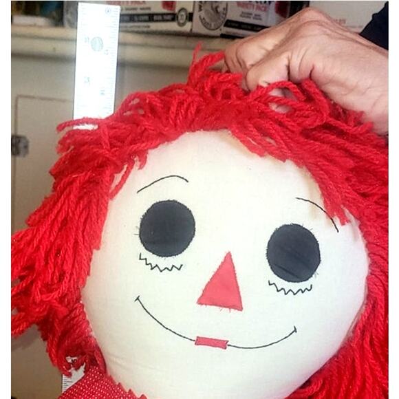 Rare 34" - 36" Extra Large Vintage Homemade Raggedy Ann & Andy Rag Dolls OOAK - Picture 9 of 11